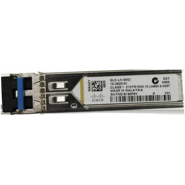 Cisco GLC-LH-SMD Cisco GLC-LH-SMD – Module SFP 1G LX/LH Monomodo 10km LC 1310nm DOM